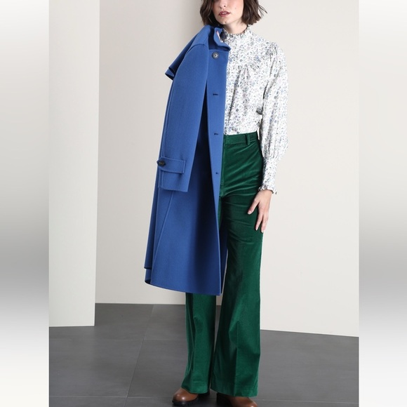 NWOT Weekend MaxMara label-cut Green Bootcut Trousers IT38 US2/4 - Picture 4 of 17